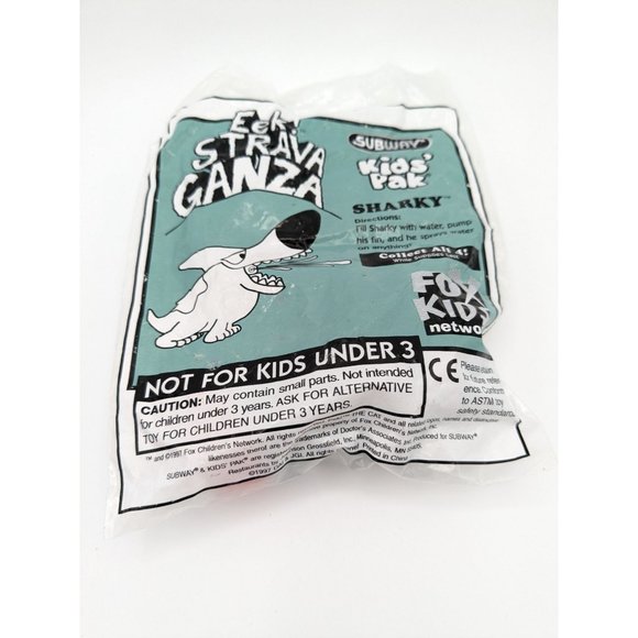 SUBWAY Kids Pak Meal Eek Strava Ganza Toys 1997 Sealed Set Of 3 + 3 Extras - Picture 8 of 8